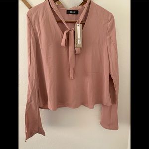 Long sleeve mauve/pink blouse